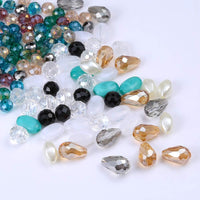 HKM-330771 Three-Layer Acrylic Bead and Pearl Jewelry Making Set - 850g, 168x160x150mm
