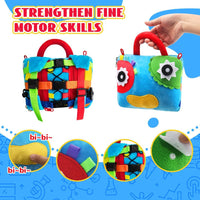 HKM-330899 Owl Plush Toy for Early Education - Color Matching & Buckle Release Activity for 12 Months+