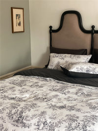 HKM-331091 Pure Cotton Knitting Printed Linen Sheet Quilt Cover Set for 1.2m to 2.0m Beds