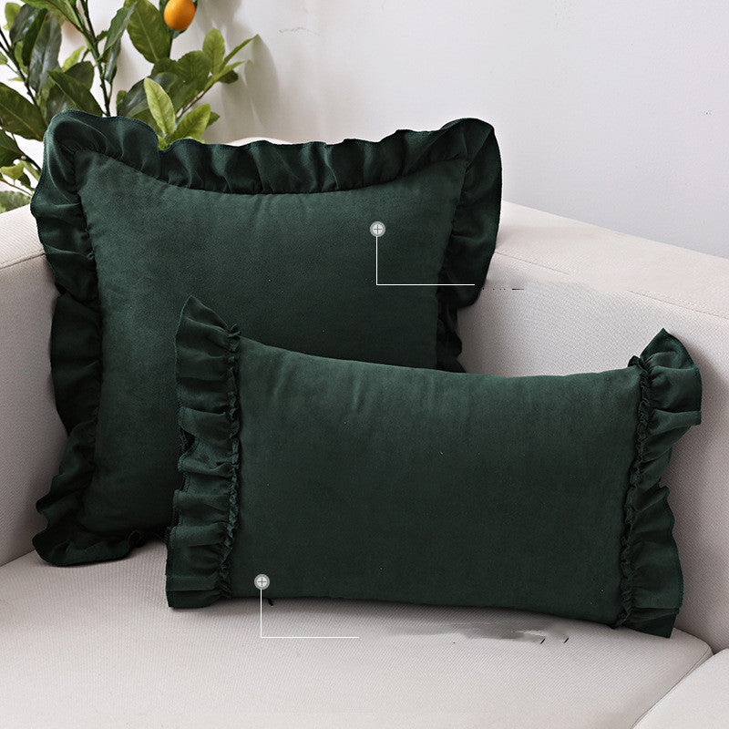 HKM-331155 Suede Small Cushion Pillowcase for Nordic-Style Sofa or Bedside Decor