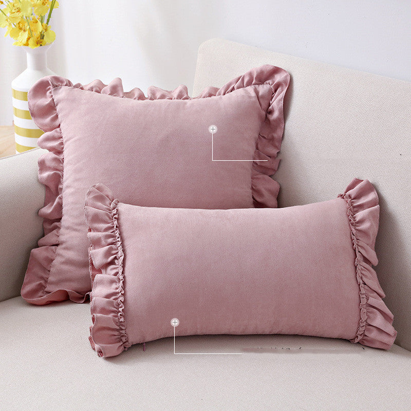HKM-331155 Suede Small Cushion Pillowcase for Nordic-Style Sofa or Bedside Decor