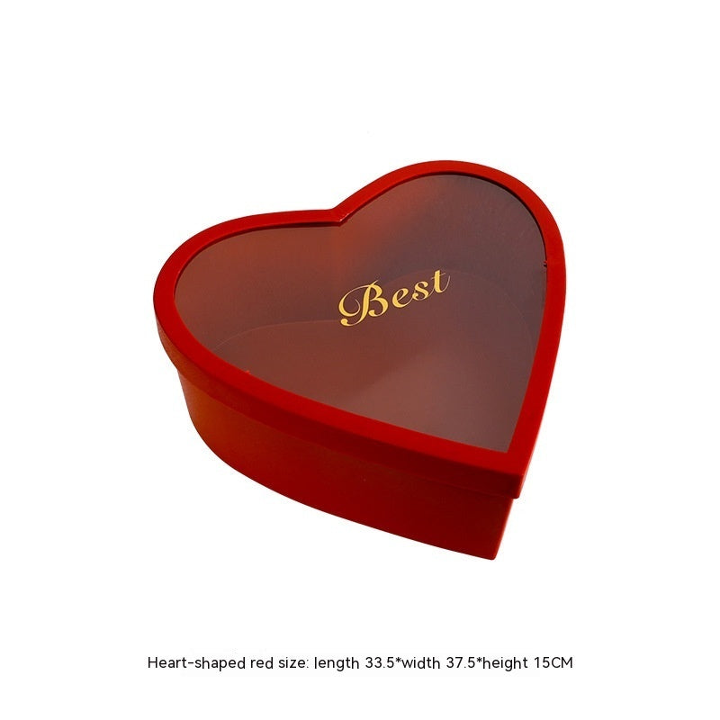 HKM-331219 Heart-Shaped and Round Gift Boxes in Various Colors, Perfect for Fruits and Flowers