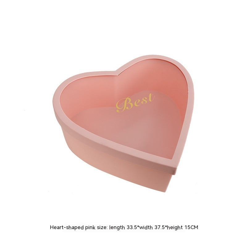 HKM-331219 Heart-Shaped and Round Gift Boxes in Various Colors, Perfect for Fruits and Flowers