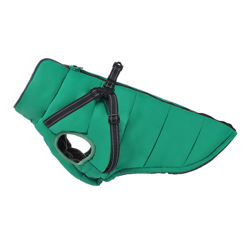 HKM-331411 Reflective Cotton Dog Vest Coat - Warm Casual Style for All Sizes