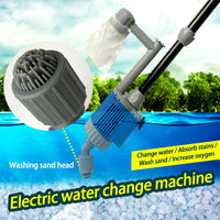HKM-331603 Electric Aquarium Water Changer with Suction and Debris Removal, 20W Pump, 3m Lift, 5m Power Cord