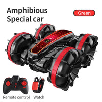 HKM-331923 Double-Sided Remote Control Amphibious Stunt Car with 360° Rotation - Ready-to-Go, Indoor-Outdoor Use
