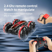 HKM-331923 Double-Sided Remote Control Amphibious Stunt Car with 360° Rotation - Ready-to-Go, Indoor-Outdoor Use