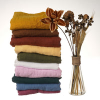 HKM-331923 Pure Cotton Solid Color Gauze Swaddling Blanket 110x120cm for All Seasons