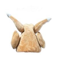 HKM-332051 Moving Chicken Leg Plush Hat with Music for Halloween Fun