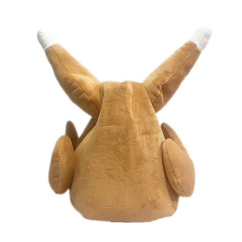 HKM-332051 Moving Chicken Leg Plush Hat with Music for Halloween Fun