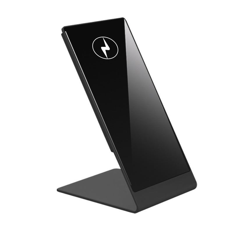 HKM-332115 Desktop Magnetic Wireless Charging Stand for iPhone 12 Series - Black and Silver Options