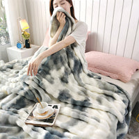 HKM-332243 Multicolor Geometric Bubble Velvet Blanket - Available in Various Sizes