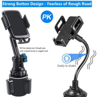 HKM-332307 360° Adjustable Car Phone Holder for Mobile Phones and Tablets - Durable ABS Material with Protective Foam