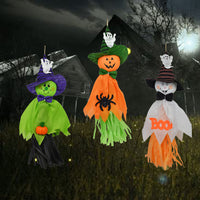 HKM-332371 Ghost Garland Decoration with Pumpkin Pendant for Halloween Decor