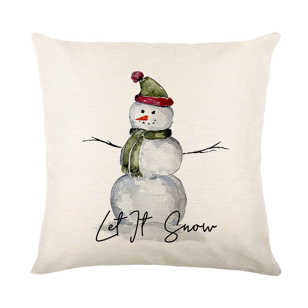 HKM-332371 Nordic Landscape Print Polyester Pillowcase - 45 x 45cm