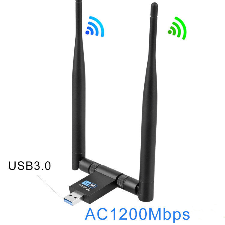 HKM-332435 Dual-Band Wireless USB Network Card with 1200Mbps Speed and Antenna