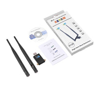 HKM-332435 Dual-Band Wireless USB Network Card with 1200Mbps Speed and Antenna