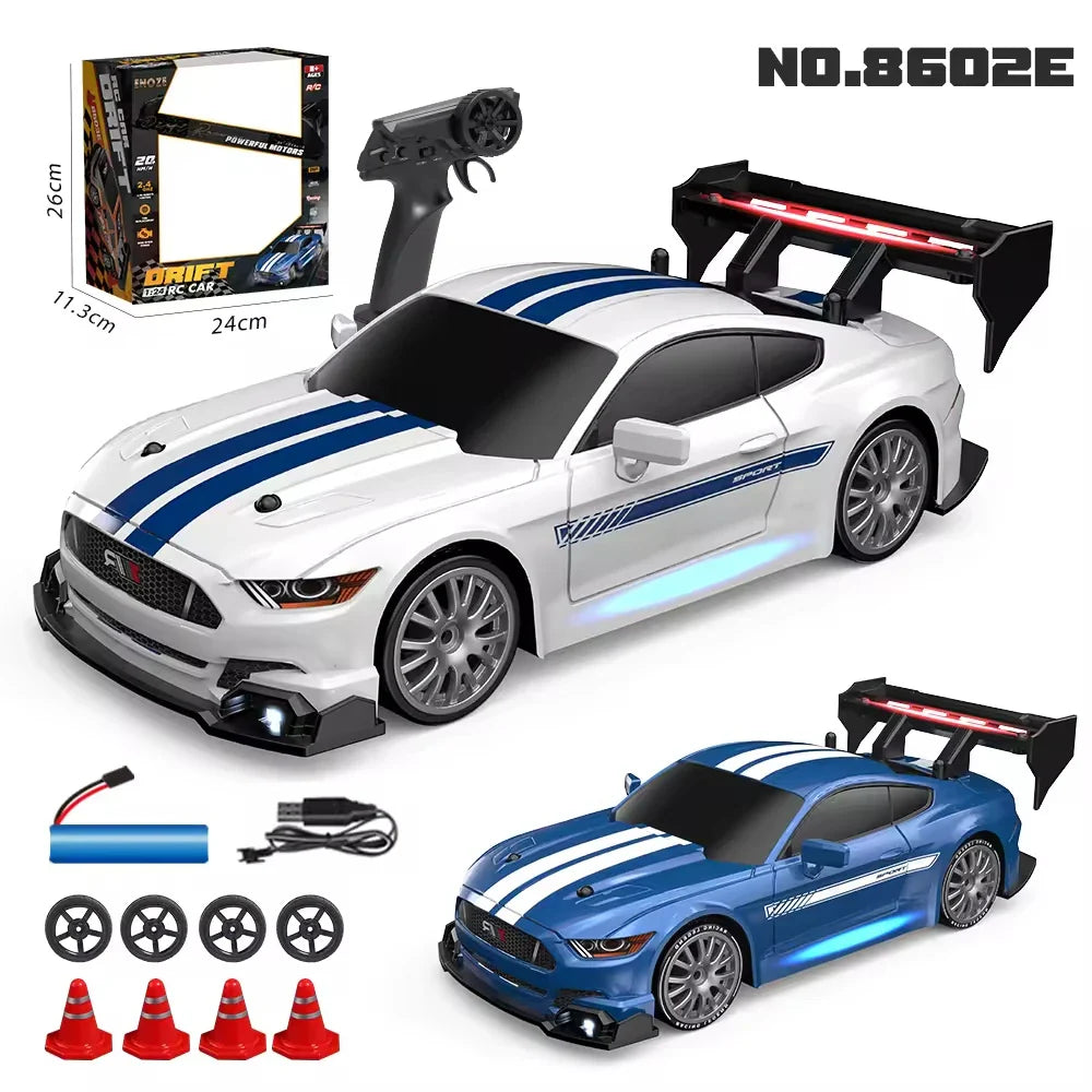 HKM-332499 1/24 Scale Mini 4WD High Speed Drift RC Car - Electric Remote Control Off Road Vehicle for All Ages