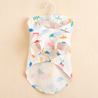 HKM-332499 Colorful Cartoon Umbrella Pattern Pet Raincoat in Various Sizes