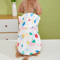 HKM-332499 Colorful Cartoon Umbrella Pattern Pet Raincoat in Various Sizes