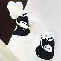 HKM-332883 Classic Panda Pullover Dress for Dogs and Cats – Cotton-Padded Casual Pet Clothing in Multiple Sizes