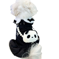 HKM-332883 Classic Panda Pullover Dress for Dogs and Cats – Cotton-Padded Casual Pet Clothing in Multiple Sizes