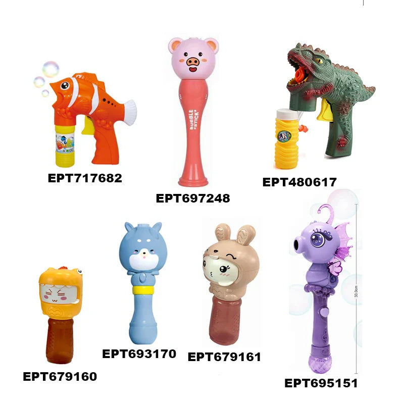 HKM-332883 Kids Bubble Gun with LED Lights - Fun Toy for Ages 2 to 4