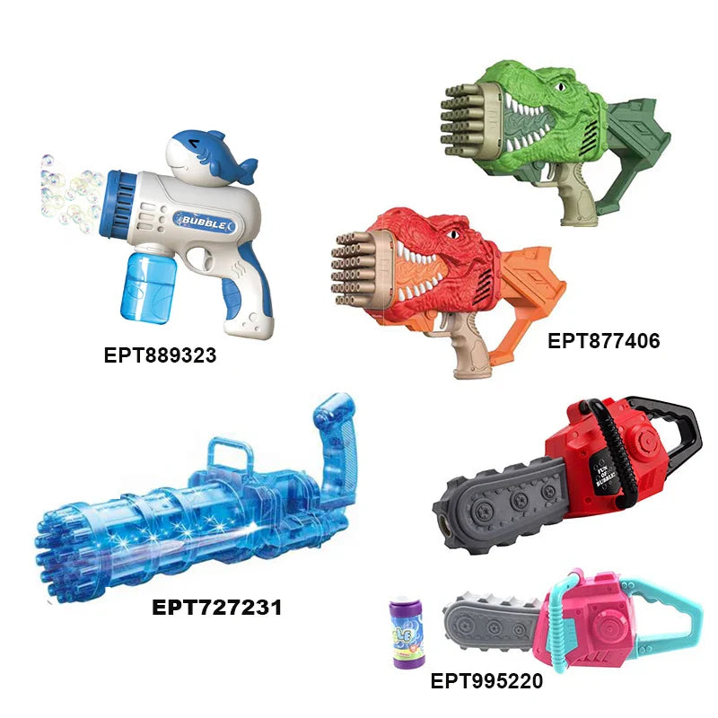 HKM-332883 Kids Bubble Gun with LED Lights - Fun Toy for Ages 2 to 4