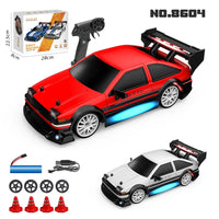 HKM-333075 1:24 Scale 2.4GHz Remote Control Drift Car with LED Lights and Drift Tires
