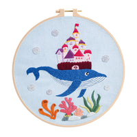 HKM-333075 Original Infauna Series Beginner Embroidery Kit - Cartoon Design, Cotton Fabric, 8 Inch Craft Set