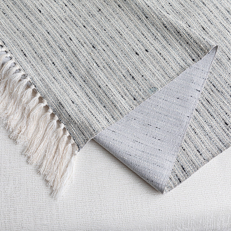 HKM-333203 Handmade Cotton Linen Tassel Bed Flag & Pillowcase Set