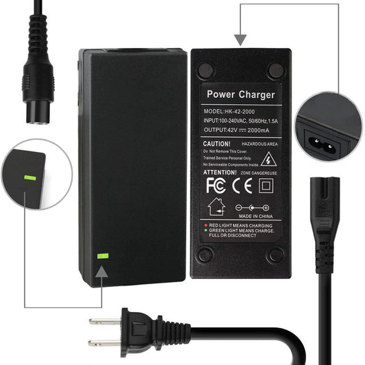HKM-333267 42V 2A Universal Charger Adapter with LED Indicator for Quick and Efficient Charging