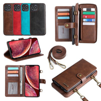 HKM-333331 Detachable Leather Wallet Phone Case for Samsung Galaxy Note 20 Ultra, Note 10 Plus, Note 9 & Note 8