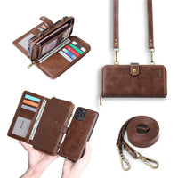 HKM-333331 Detachable Leather Wallet Phone Case for Samsung Galaxy Note 20 Ultra, Note 10 Plus, Note 9 & Note 8