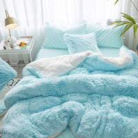 HKM-333395 Double-Sided Plush Quilt Cover in Various Colors and Sizes