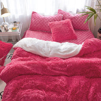 HKM-333395 Double-Sided Plush Quilt Cover in Various Colors and Sizes