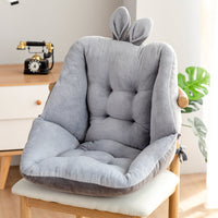 HKM-333459 Breathable Cotton and Linen Chair Cushion - Korean Style Grid Design in Pink and Blue or Grey and Blue