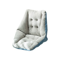 HKM-333459 Breathable Cotton and Linen Chair Cushion - Korean Style Grid Design in Pink and Blue or Grey and Blue