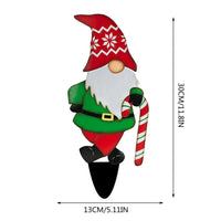 HKM-333523 Gnome Metal Insert Dwarf Santa Claus for Christmas Courtyard Decor - Iron, Multiple Sizes