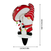 HKM-333523 Gnome Metal Insert Dwarf Santa Claus for Christmas Courtyard Decor - Iron, Multiple Sizes