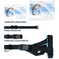 HKM-333587 Breathable Anti-Bark Muzzle for Dogs - Blue, Black, Pink in Sizes S, M, L, XL, XXL