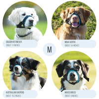 HKM-333587 Breathable Anti-Bark Muzzle for Dogs - Blue, Black, Pink in Sizes S, M, L, XL, XXL