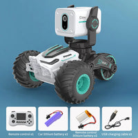 HKM-333651 3-Wheel Remote Control Stunt Car with Camera, Ideal for Kids Ages 5-14, Indoor/Outdoor Use