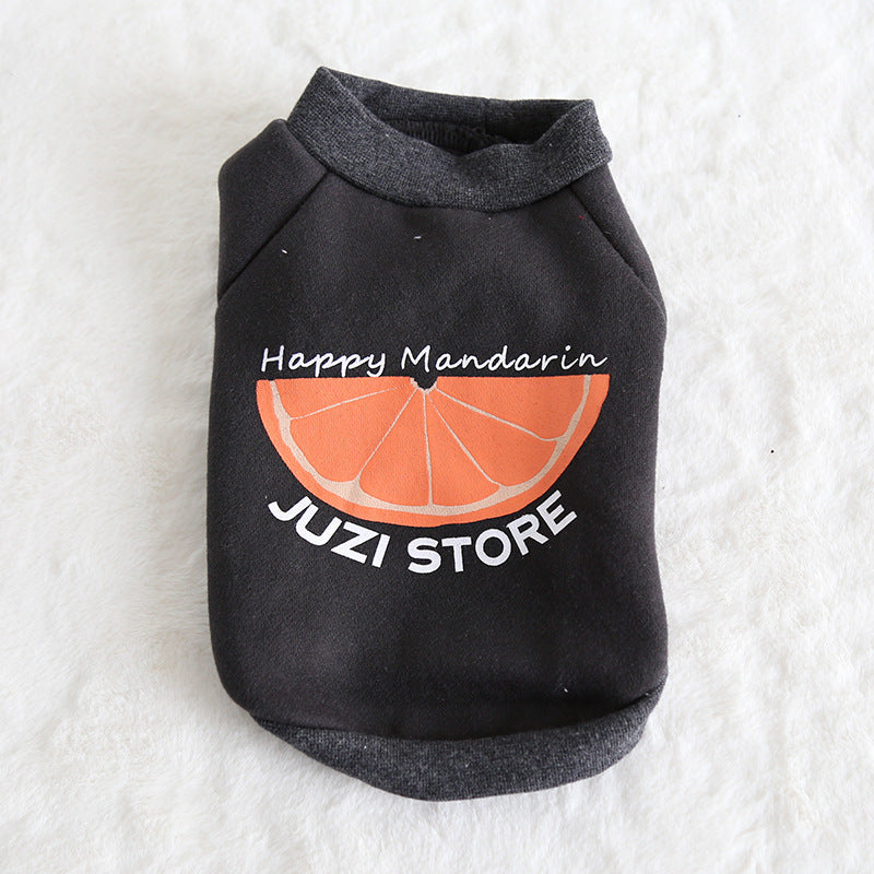 HKM-333651 Multicolor Fruit Print Sweatshirt for Pets - Fashionable and Simple Design