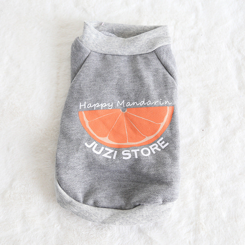 HKM-333651 Multicolor Fruit Print Sweatshirt for Pets - Fashionable and Simple Design