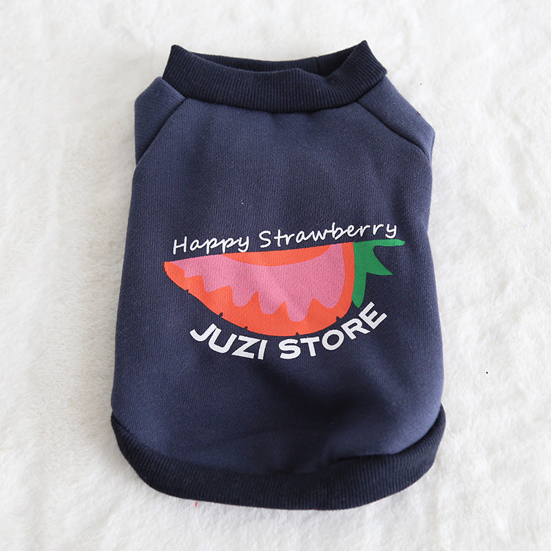 HKM-333651 Multicolor Fruit Print Sweatshirt for Pets - Fashionable and Simple Design
