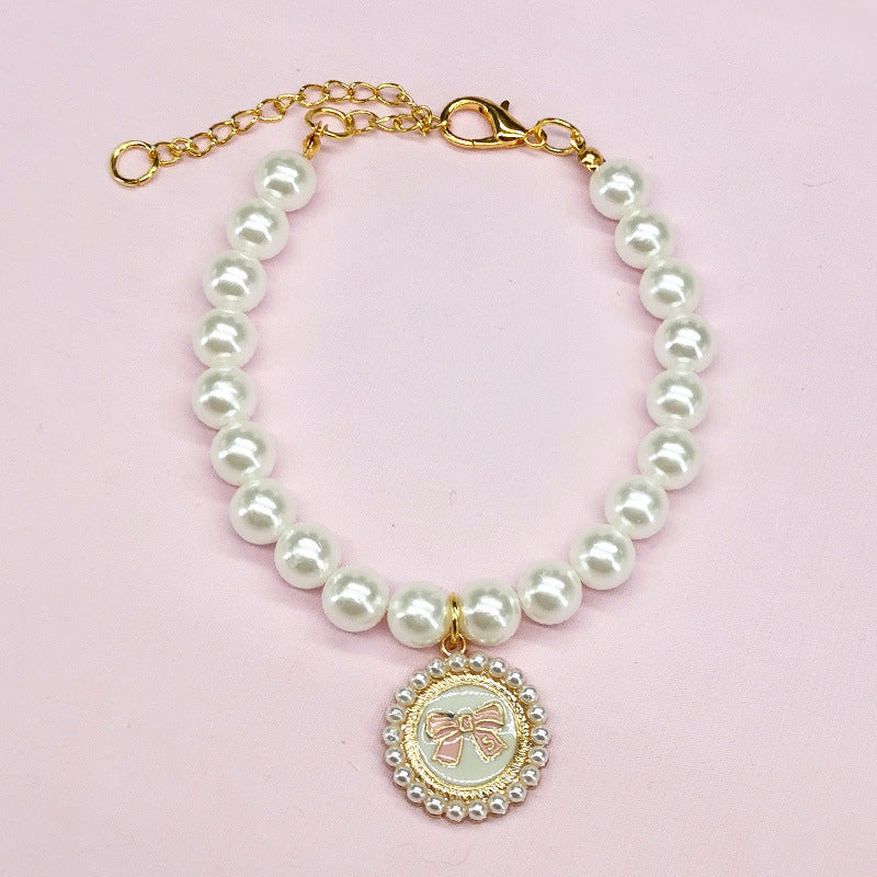 HKM-333907 Stylish Pet Necklace with Decorative Bells and Charms for All Seasons