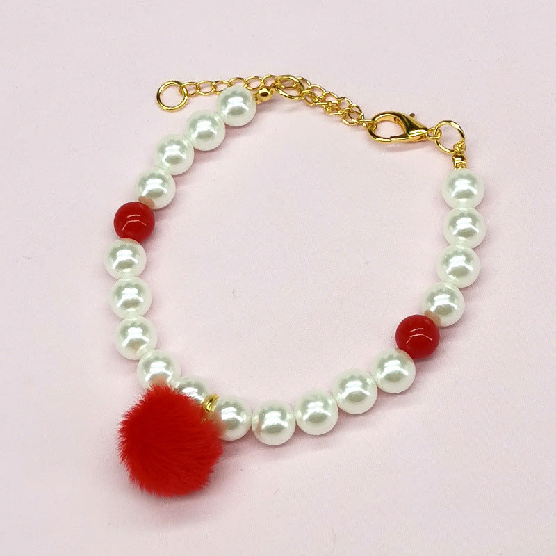 HKM-333907 Stylish Pet Necklace with Decorative Bells and Charms for All Seasons