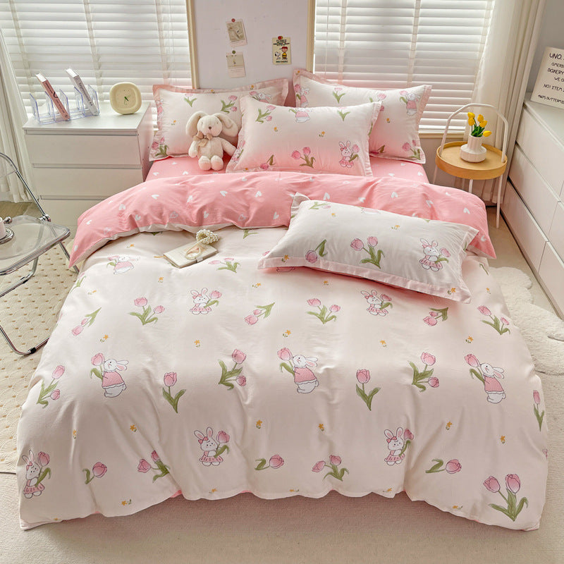 HKM-334035 Cute Cartoon Anime Duvet Cover Set in Pure Cotton – Available in Multiple Sizes