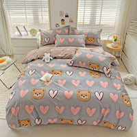 HKM-334035 Cute Cartoon Anime Duvet Cover Set in Pure Cotton – Available in Multiple Sizes